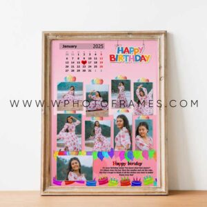 Birthday Calender Photo Frame Design 12