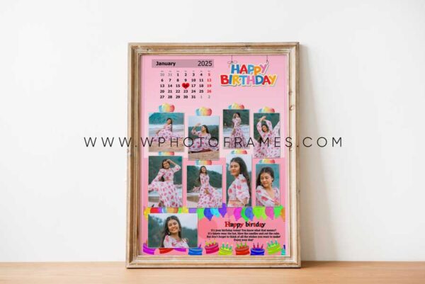 Birthday Calender Photo Frame Design 12