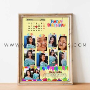 Birthday Calender Photo Frame Design 3