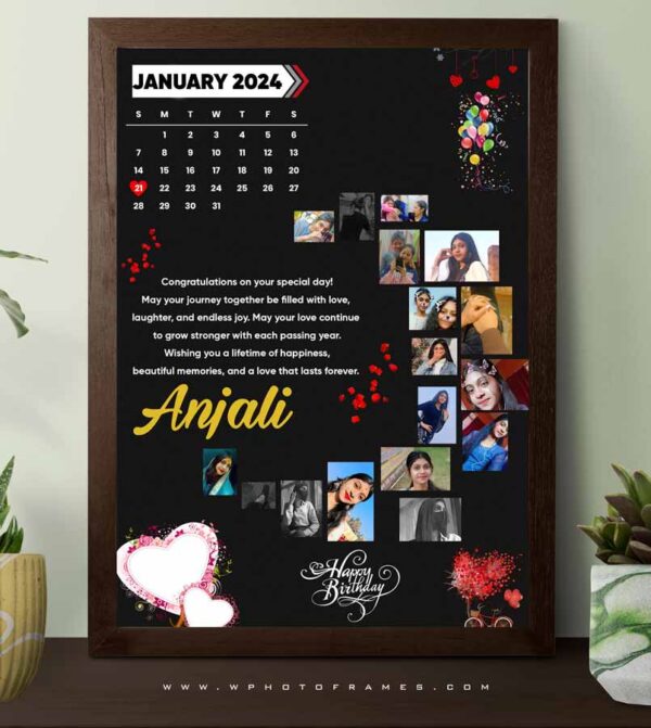 Moon Shape Personalized Photo Frame