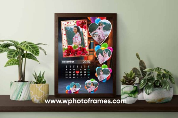 Love Calender Photo Frame Design 1
