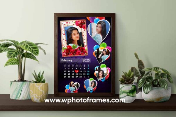 Love Calender Photo Frame Design 4